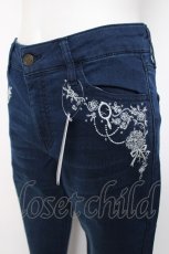 画像3: axes femme / 香水×バラ刺繍デニムパギンス L インディゴ Y-26-08-02-164-AX-PA-SZ-ZY (3)