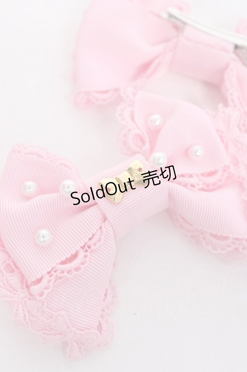 画像3: Angelic Pretty / ドルチェパールリボンクリップSet  ピンク Y-26-08-02-002-AP-AC-SZ-ZY (3)