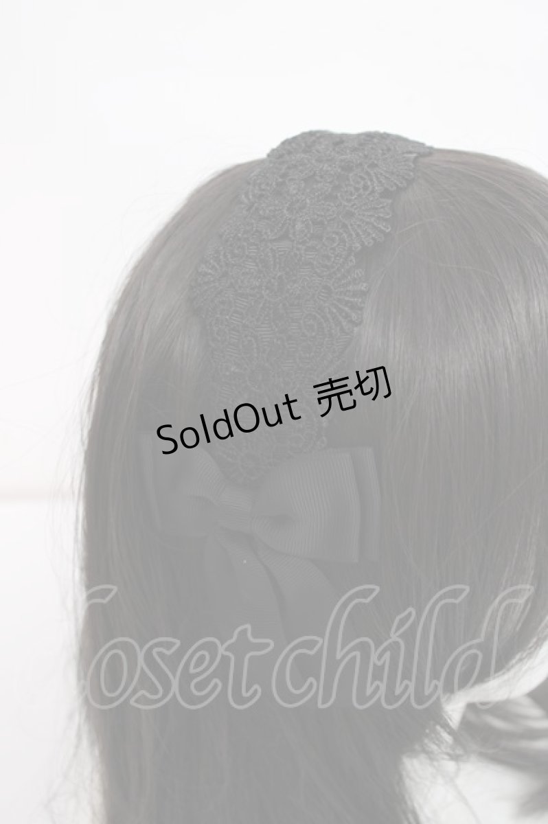 画像3: m petit by misako / TT*AMレースカチューシャ  中黒 Y-26-08-02-021-LO-AC-SZ-ZY (3)
