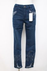 画像1: axes femme / 香水×バラ刺繍デニムパギンス L ウォッシュ Y-26-08-02-168-AX-PA-SZ-ZY (1)