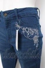 画像3: axes femme / 香水×バラ刺繍デニムパギンス L ウォッシュ Y-26-08-02-171-AX-PA-SZ-ZY (3)