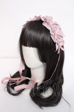 画像1: Chalmiere / フリルヘッドドレス  ピンク Y-26-08-02-024-AX-AC-SZ-ZY (1)