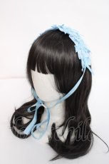画像1: Chalmiere / フリルヘッドドレス  サックス Y-26-08-02-025-AX-AC-SZ-ZY (1)