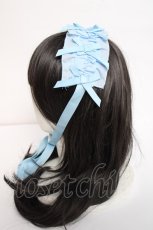 画像2: Chalmiere / フリルヘッドドレス  サックス Y-26-08-02-025-AX-AC-SZ-ZY (2)