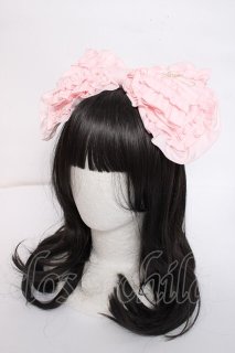 Angelic Pretty / ロゴ刺繍フリルリボンカチューシャ ピンク Y-26-08