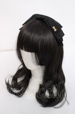 画像1: Angelic Pretty / キルトリボンチャームカチューシャ  黒 Y-26-08-02-028-AP-AC-SZ-ZY (1)