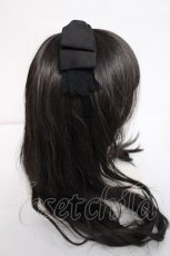 画像3: Angelic Pretty / キルトリボンチャームカチューシャ  黒 Y-26-08-02-028-AP-AC-SZ-ZY (3)