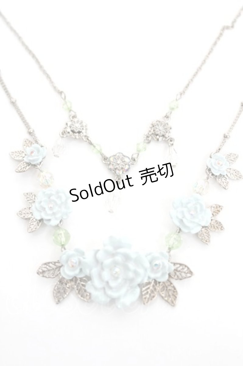 画像1: axes femme / バラモチーフ2連ネックレス  シルバー Y-26-08-04-125-AX-AC-SZ-ZY (1)