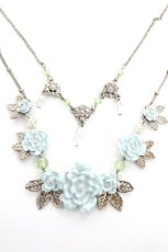画像1: axes femme / バラモチーフ2連ネックレス  シルバー Y-26-08-04-125-AX-AC-SZ-ZY (1)