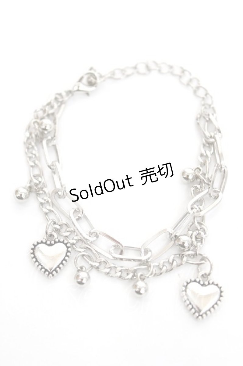 画像1: axes femme / ハートチェーンブレスレット  シルバー Y-26-08-04-139-AX-AC-SZ-ZY (1)