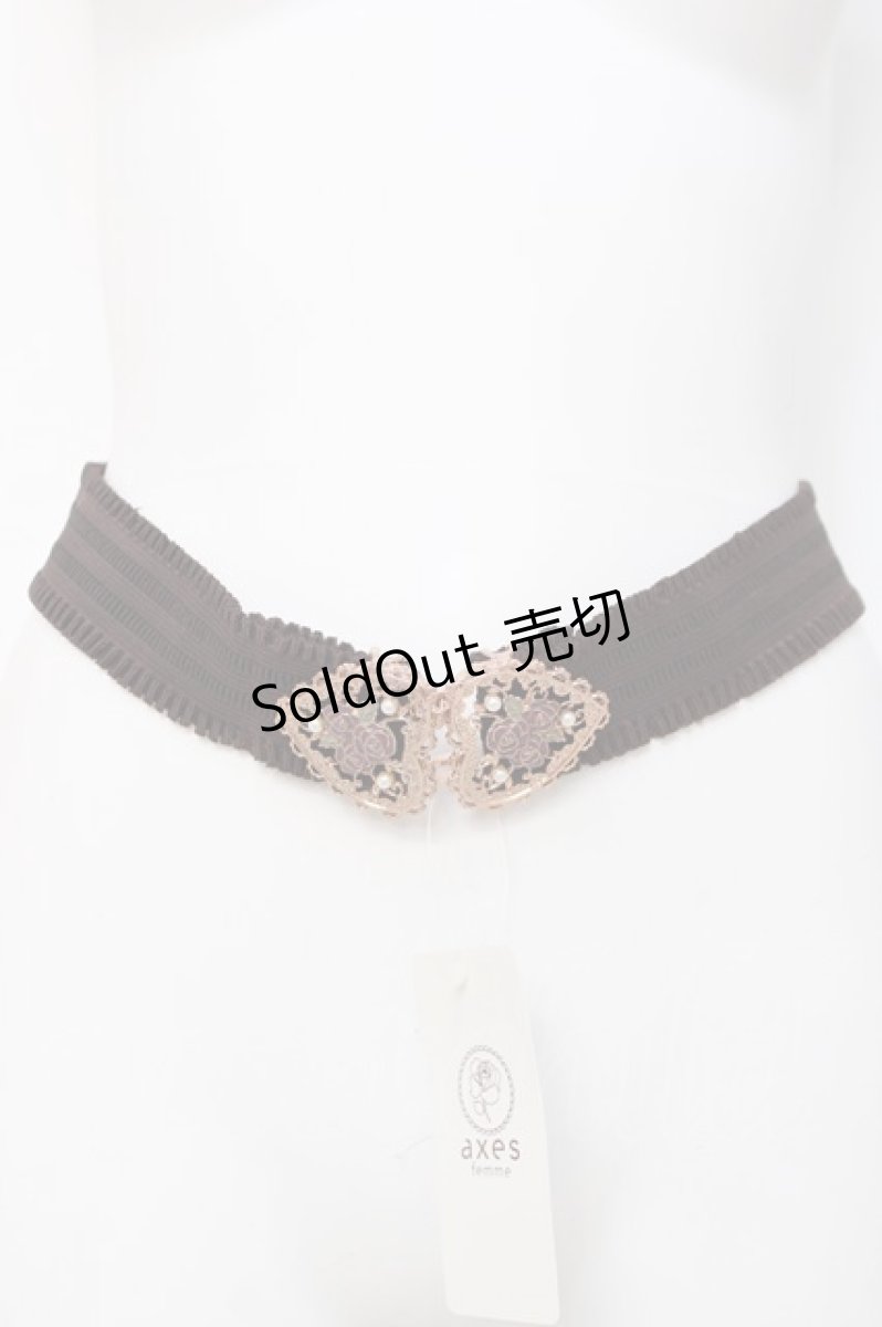 画像1: axes femme POETIQUE / ハートローズゴムベルト  淡ピンク Y-26-08-06-139-AX-ZA-SZ-ZY (1)
