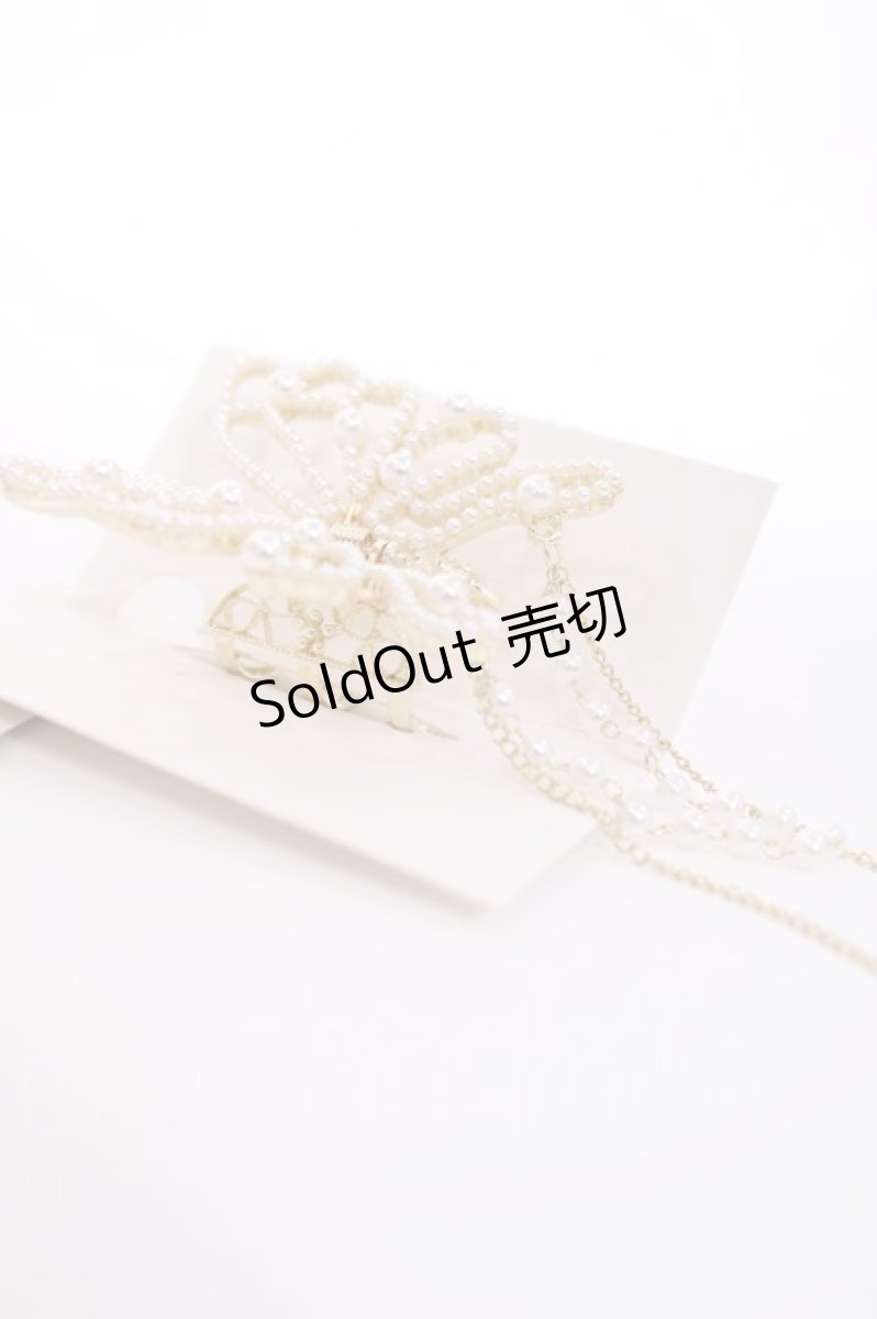 画像2: axes femme POETIQUE / 蝶パールヘアークリップ  ゴールド Y-26-08-06-020-AX-AC-SZ-ZY (2)