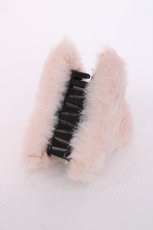 画像2: axes femme / ファー三角ヘアクリップ  アワピンク Y-26-08-06-003-AX-AC-SZ-ZY (2)
