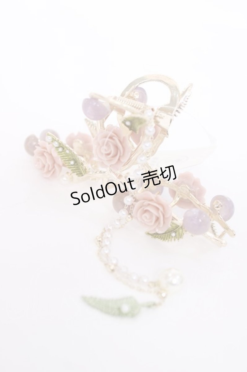 画像1: axes femme POETIQUE / ローズヘアークリップ  ピンク Y-26-08-06-033-AX-AC-SZ-ZY (1)
