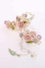 画像1: axes femme POETIQUE / ローズヘアークリップ  ピンク Y-26-08-06-034-AX-AC-SZ-ZY (1)