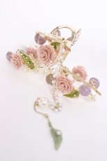 画像1: axes femme POETIQUE / ローズヘアークリップ  ピンク Y-26-08-06-035-AX-AC-SZ-ZY (1)
