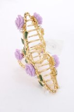 画像2: axes femme POETIQUE / 薔薇×パールヘアークリップ  パープル Y-26-08-06-037-AX-AC-SZ-ZY (2)