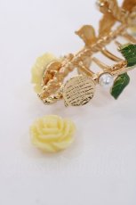 画像3: axes femme POETIQUE / 薔薇×パールヘアークリップ  イエロー Y-26-08-06-038-AX-AC-SZ-ZY (3)