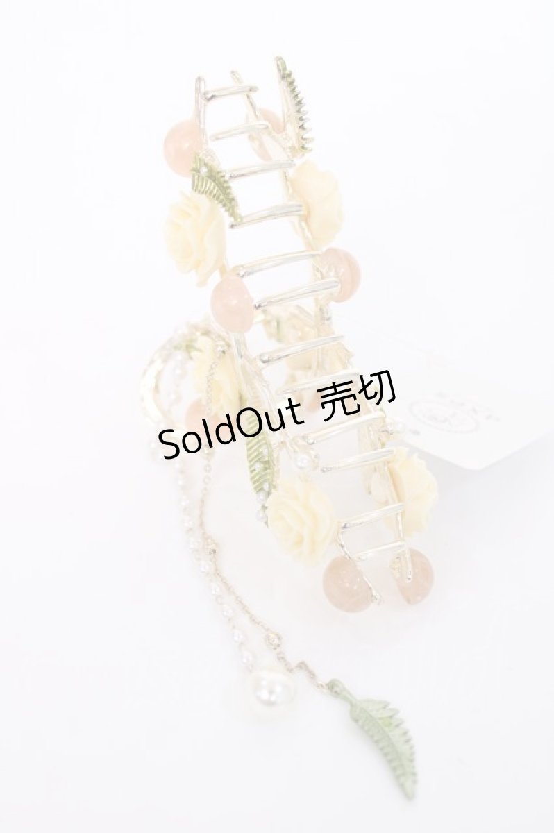 画像2: axes femme POETIQUE / ローズヘアークリップ  生成り Y-26-08-06-040-AX-AC-SZ-ZS (2)