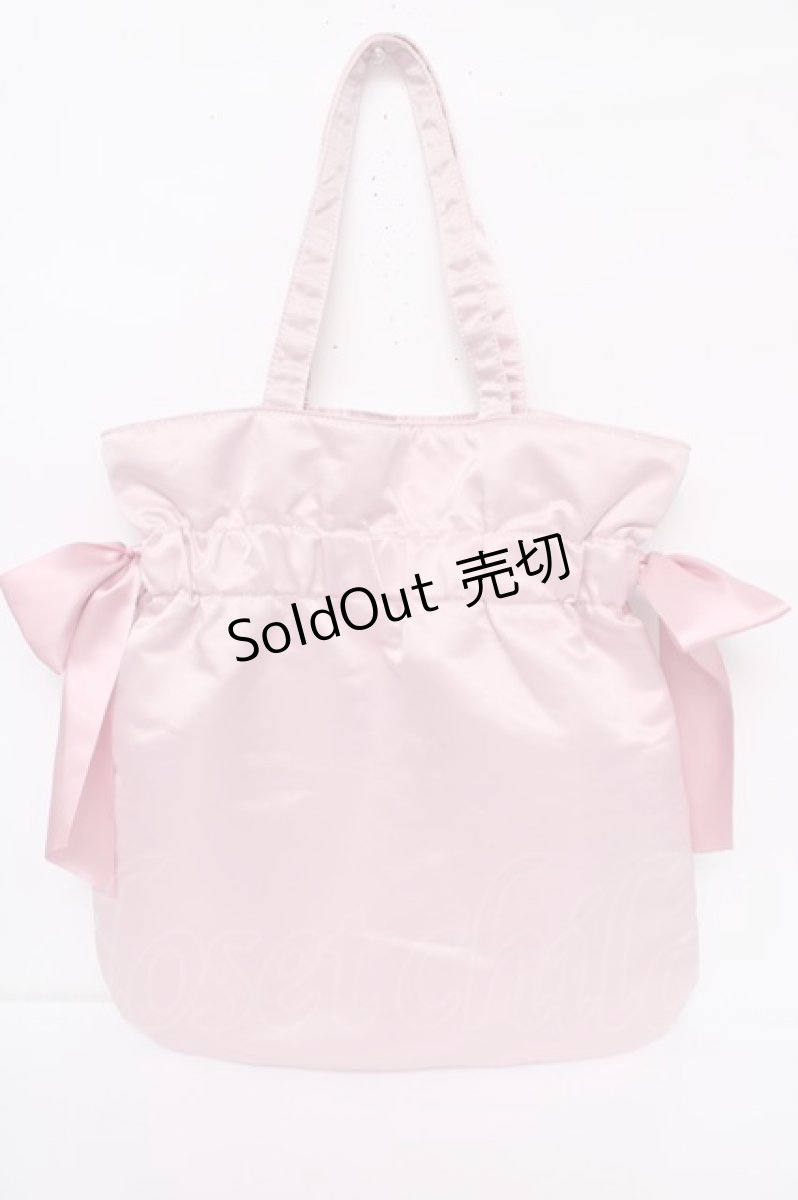 画像2: Maison de FLEUR / 9Th Anniversaryダブルリボントート F ライトピンク Y-26-08-07-040-LO-BG-SZ-ZY (2)