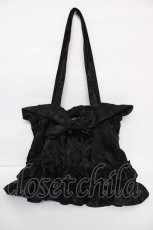 画像1: axes femme POETIQUE / フリルトートバッグ  黒 Y-26-08-07-045-AX-BG-SZ-ZY (1)