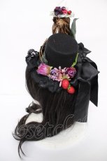 画像2: GOTHIC HOLIC / ふくろうのコサージュミニハット  黒 Y-26-08-07-009-PU-AC-SZ-ZY (2)