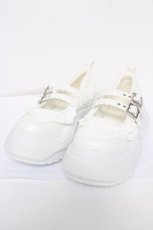 画像1: merry jenny / frill mary jane metal sneakers　スニーカー S ホワイト Y-26-08-07-050-LO-SH-SZ-ZY (1)
