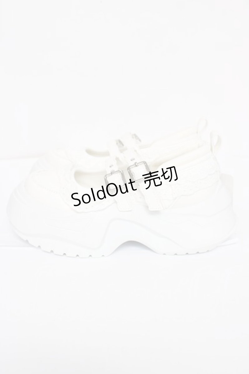 画像2: merry jenny / frill mary jane metal sneakers　スニーカー S ホワイト Y-26-08-07-050-LO-SH-SZ-ZY (2)