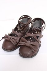 画像1: Angelic Pretty / Tea Party Shoes L ブラウン Y-26-08-07-052-AP-SH-SZ-ZY (1)