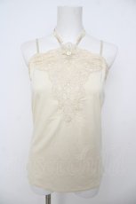 画像1: axes femme / レース重ねホルターキャミ M 生成り Y-26-08-07-055-AX-TO-SZ-ZY (1)