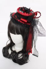 画像1: Atelier Beatrice / ローズティーカップカチューシャ  黒×赤 Y-26-08-07-010-GO-AC-SZ-ZY (1)
