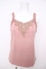 画像1: axes femme / モチーフレースビジューキャミ M アワピンク Y-26-08-07-060-AX-TO-SZ-ZY (1)