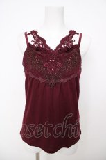 画像1: axes femme / チョーカー風デザインキャミ M ワイン Y-26-08-07-061-AX-TO-SZ-ZY (1)