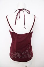 画像2: axes femme / チョーカー風デザインキャミ M ワイン Y-26-08-07-061-AX-TO-SZ-ZY (2)