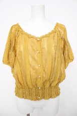 画像1: axes femme / 総レースオフショルトップス M イエロー Y-26-08-07-077-AX-TO-SZ-ZY (1)