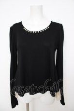 画像1: axes femme / 裾レースバックスピンドルトップス M 黒 Y-26-08-07-081-AX-TO-SZ-ZY (1)