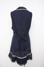 画像2: axes femme / 刺繍入りロングベスト M 紺 Y-26-08-07-082-AX-TO-SZ-ZY (2)