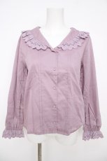 画像1: axes femme POETIQUE / コットンレースブラウス M 淡ピンク Y-26-08-07-083-AX-BL-SZ-ZY (1)