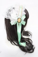 画像3: LOLITA / カメオ付きヘッドドレスカチューシャ  ミント Y-26-08-07-012-LO-AC-SZ-ZY (3)