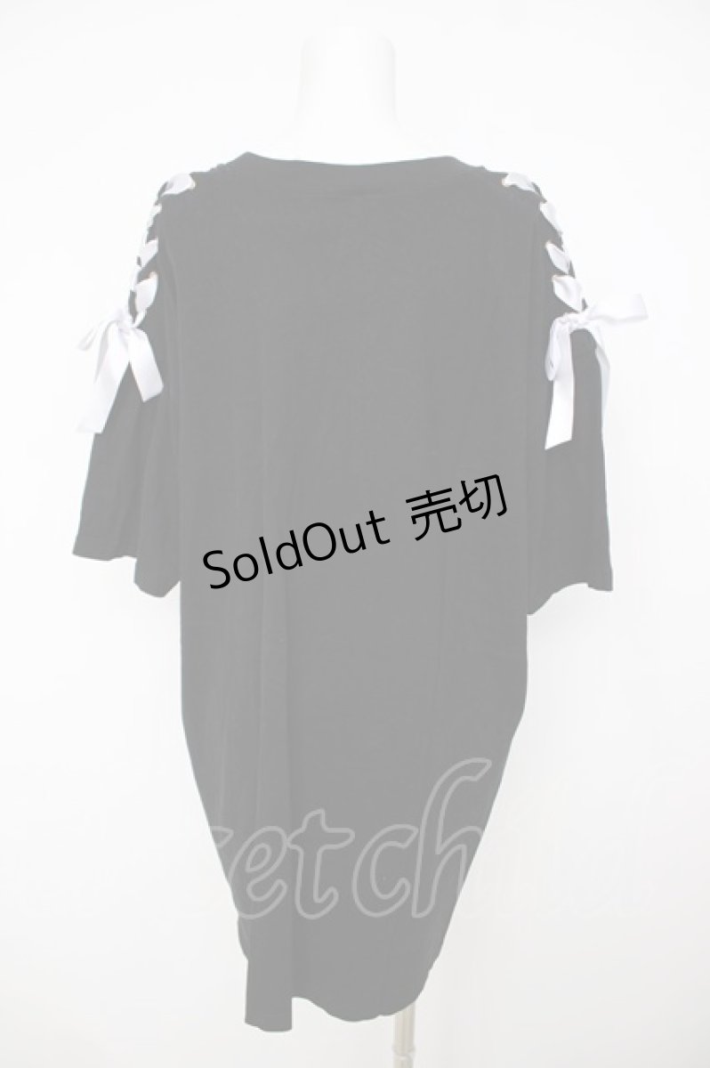 画像2: Secret Honey / 目隠しうさぎビッグTシャツ 2 黒 Y-26-08-07-108-CA-TO-SZ-ZY (2)