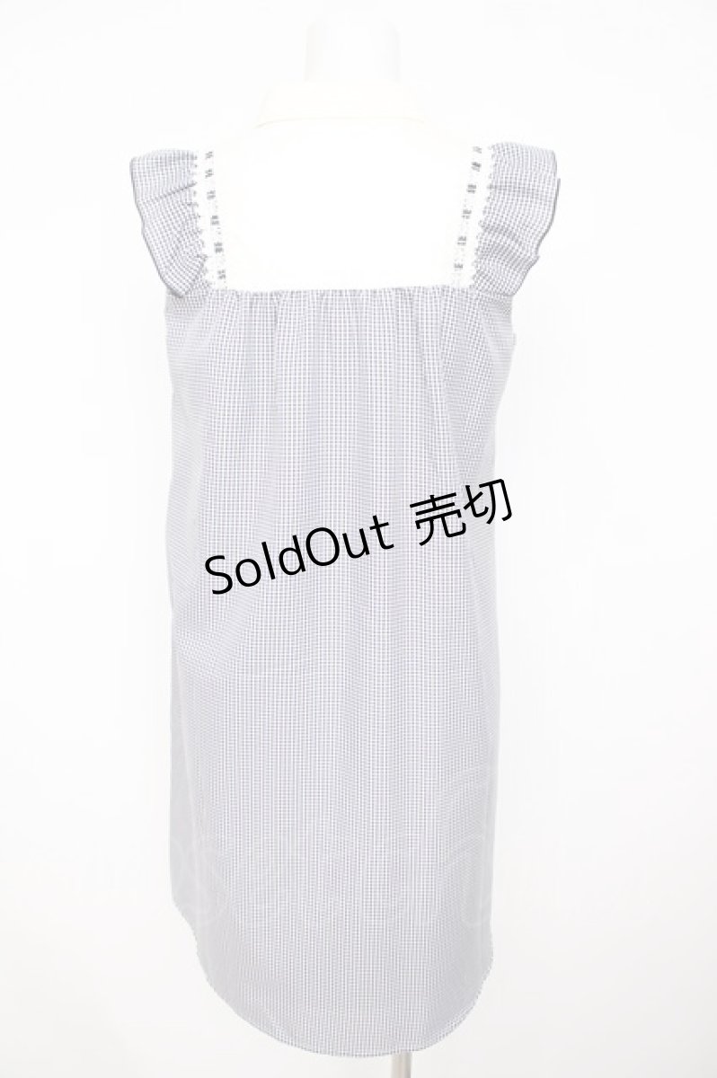 画像2: axes femme POETIQUE / ブロッキングAラインワンピース M 紺 Y-26-08-07-118-AX-OP-SZ-ZY (2)