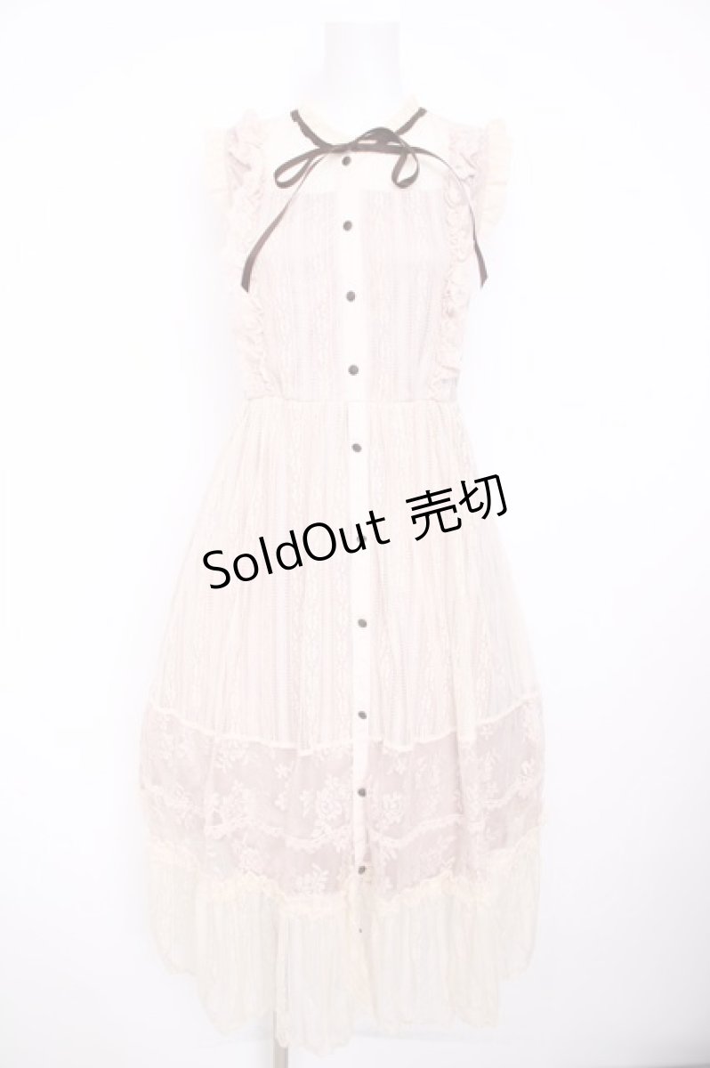 画像1: axes femme / 総レースロングワンピース M アワピンク Y-26-08-07-119-AX-OP-SZ-ZY (1)
