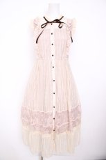 画像1: axes femme / 総レースロングワンピース M アワピンク Y-26-08-07-119-AX-OP-SZ-ZY (1)