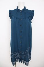 画像1: axes femme / 裾レースノースリチュニック M Bグリーン Y-26-08-07-128-AX-TO-SZ-ZY (1)