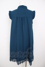 画像2: axes femme / 裾レースノースリチュニック M Bグリーン Y-26-08-07-128-AX-TO-SZ-ZY (2)