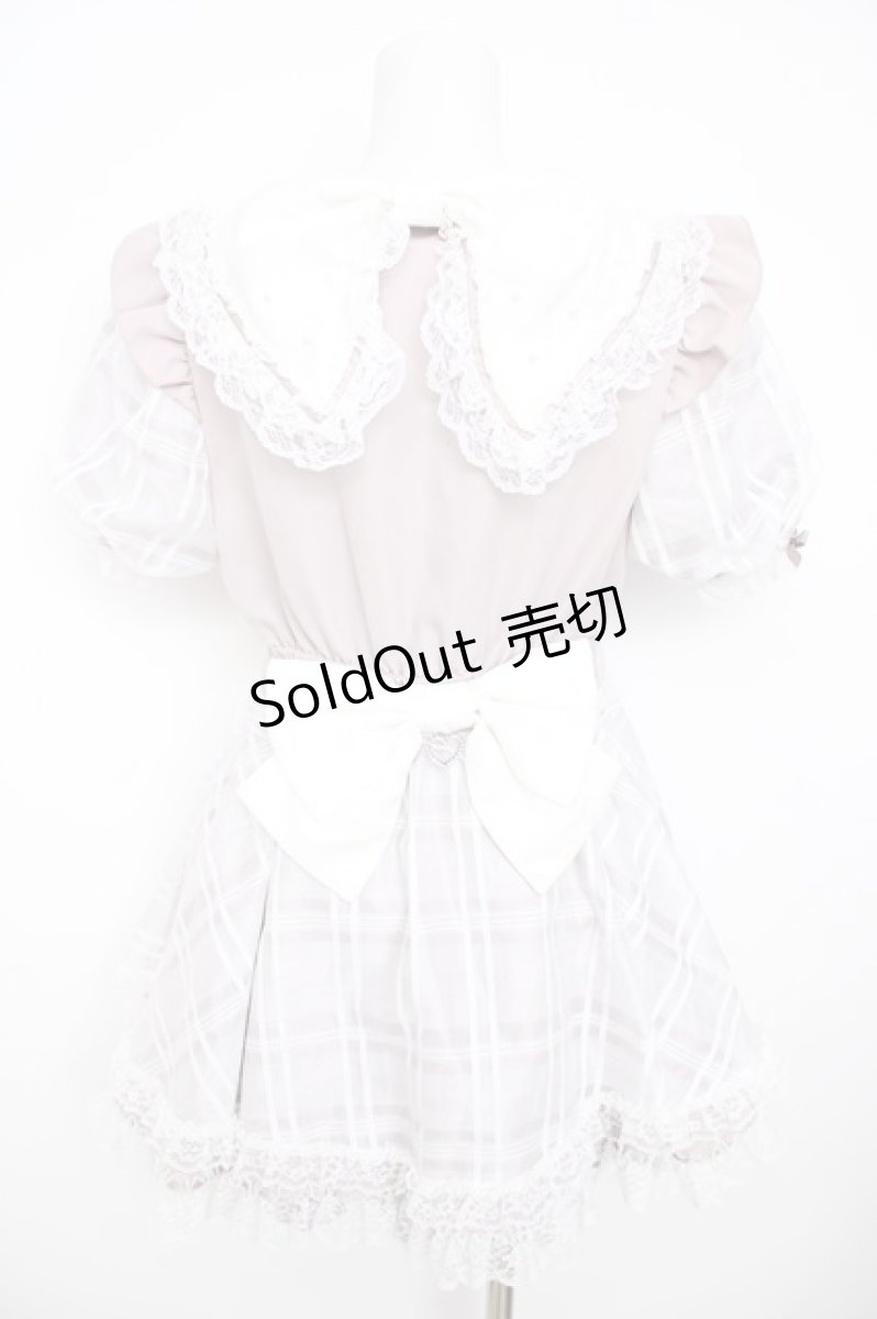 画像2: NOEMIE / シアーチェックリボンセーラーフレアセットアップ M ピンク Y-26-08-07-144-LO-OP-SZ-ZT0906A (2)