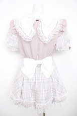 画像2: NOEMIE / シアーチェックリボンセーラーフレアセットアップ M ピンク Y-26-08-07-144-LO-OP-SZ-ZY (2)