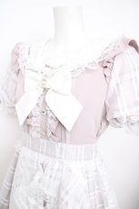 画像3: NOEMIE / シアーチェックリボンセーラーフレアセットアップ M ピンク Y-26-08-07-144-LO-OP-SZ-ZY (3)