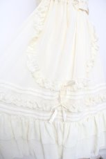 画像4: Physical Drop / シフォンフリルワンピース  生成り Y-26-08-07-163-LO-OP-SZ-ZY (4)