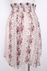 画像2: axes femme POETIQUE / 薔薇ストライプミディスカート M 生成り Y-26-08-07-173-AX-SK-SZ-ZY (2)